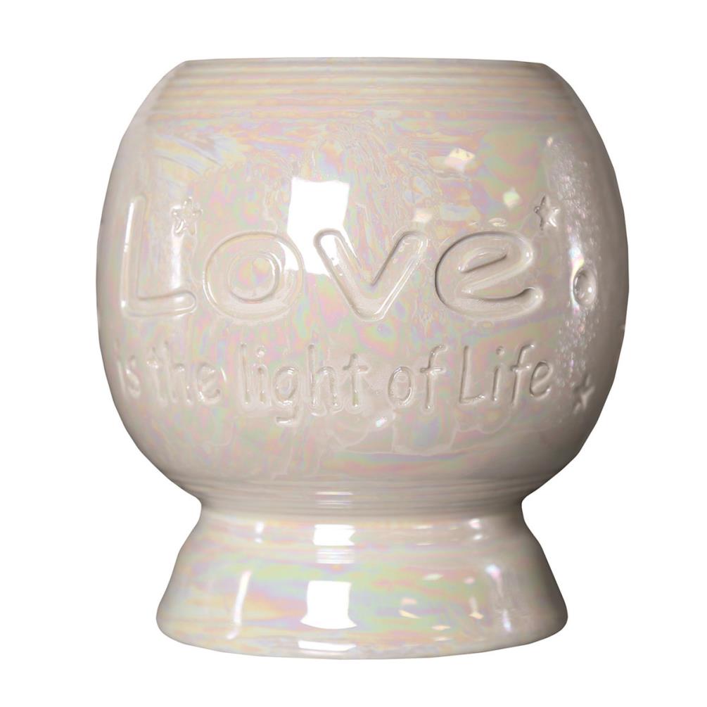 Aroma 'Love Is The Light Of Life' Electric Ceramic Wax Melt Warmer Extra Image 1
